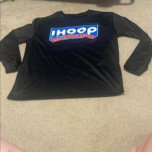 Basketball Black Long Sleeve Shirt with I Hoop Logo